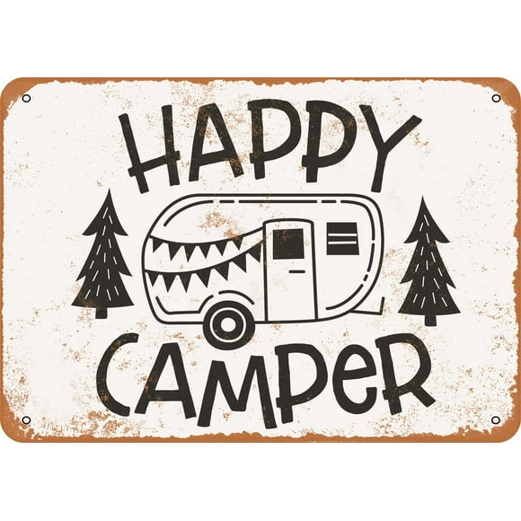 Happy camper hechizo 60cm caravana auto pegatinas vacaciones camping Heck sticker b67